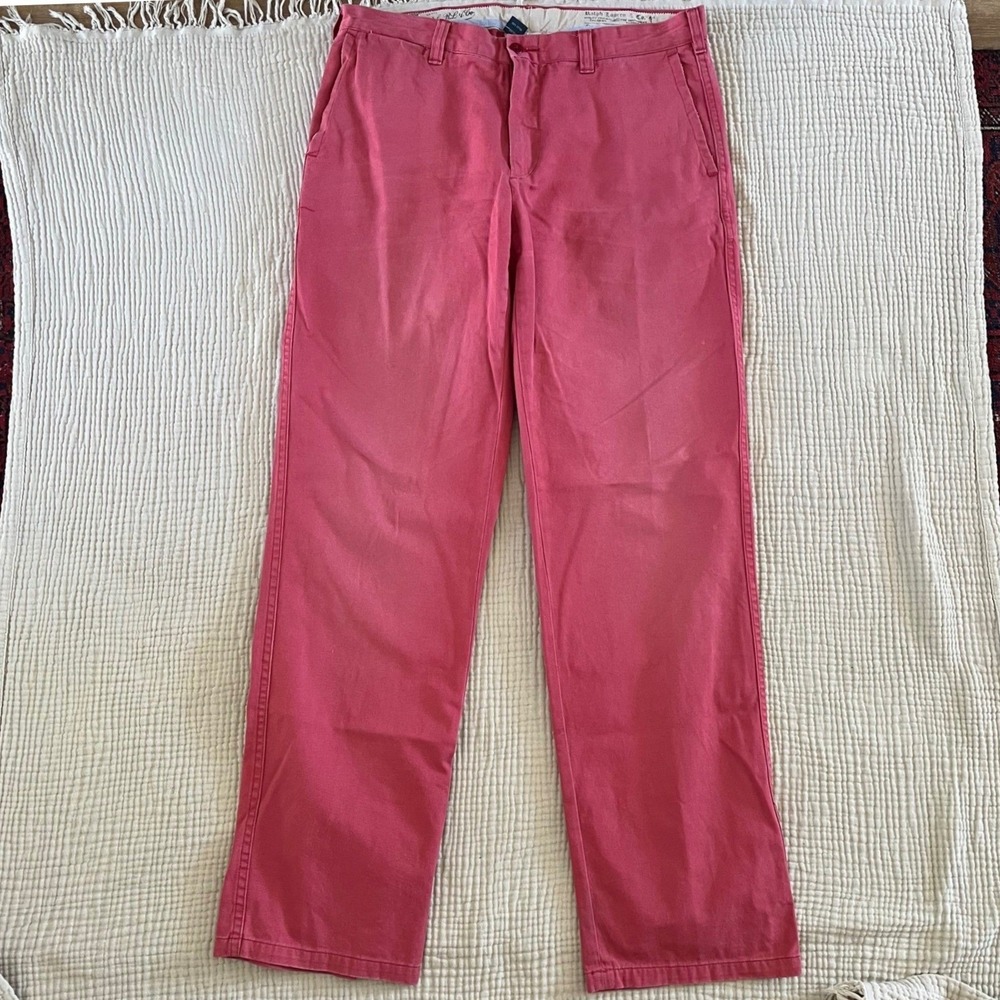 Vintage Polo Ralph Lauren GL-5 Chino Pants Salmon 34x34 - Picture 3 of 10